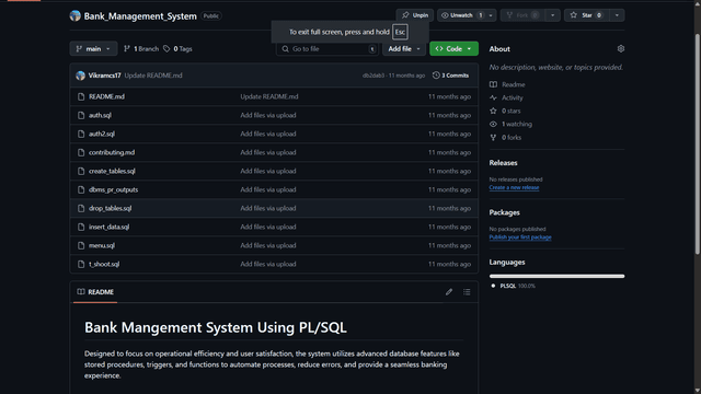 Bank Mangement System